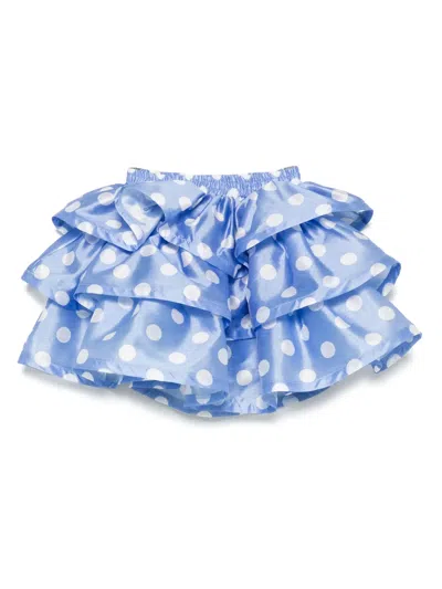 Miss Grant Kids' Polka-dot Skirt In Blue