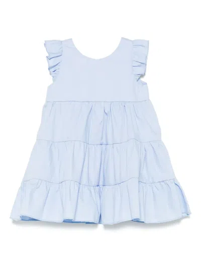 Miss Grant Babies' Poplin Dress In Blue