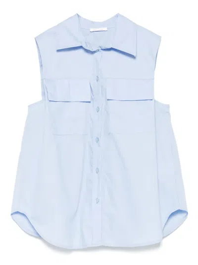 Miss Grant Kids' Poplin Shirt In Blue