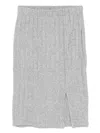 Miss Grant Ribbed-knit Midi Skirt In Grey