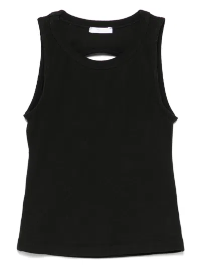 Miss Grant Kids' Ribbed Tank Top In Black