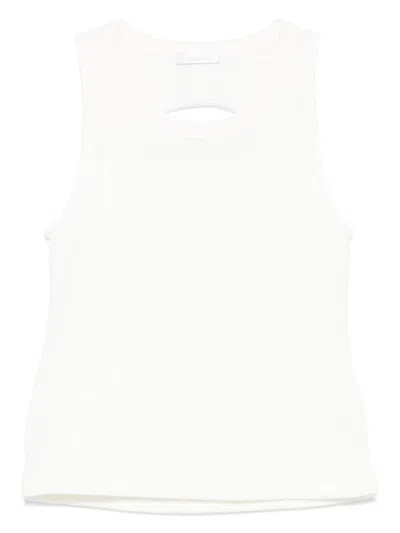 Miss Grant Kids' Ribbed Tank Top In White