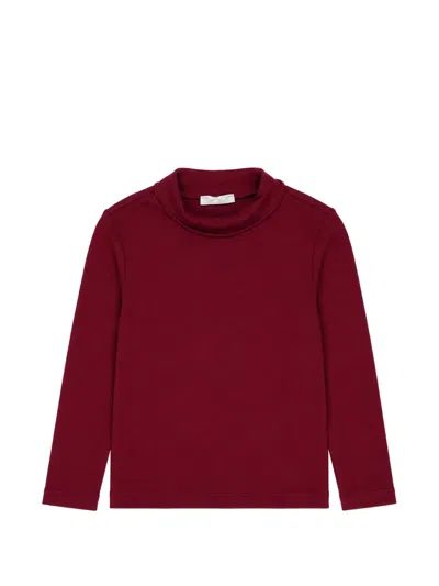 Miss Grant Babies' Roll-neck Long-sleeve Sweater In Red