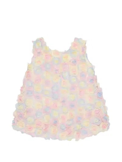 Miss Grant Babies' Rose Bow Dress In Multi