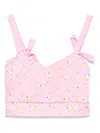 Miss Grant Rose-print Top In Pink