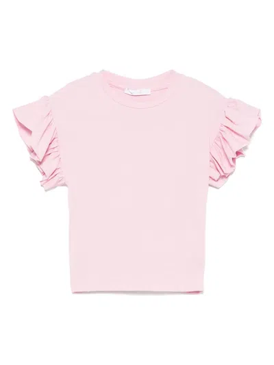 Miss Grant Babies' Ruffle-detail T-shirt In Pink