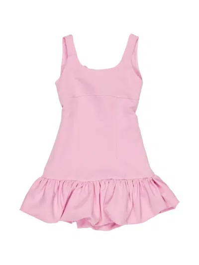 Miss Grant Kids' Ruffled Bow Dress In Pink