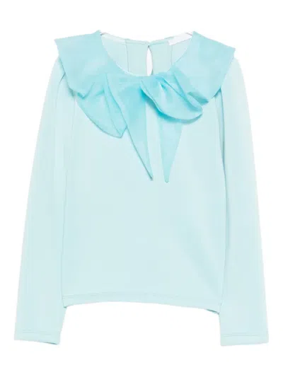 Miss Grant Ruffled-collar Blouse In Blue
