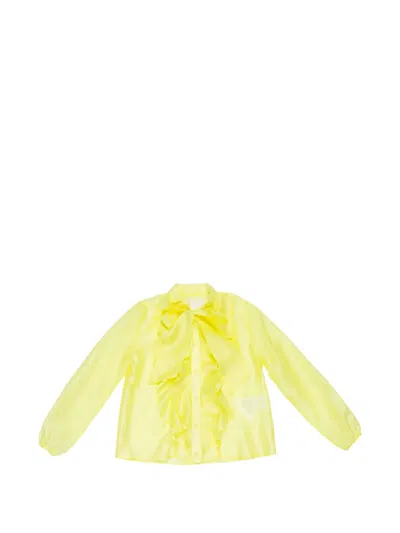 Miss Grant Kids' Ruffled-detail Blouse In Yellow