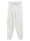 Miss Grant Satin Cargo Pants In Neutrals
