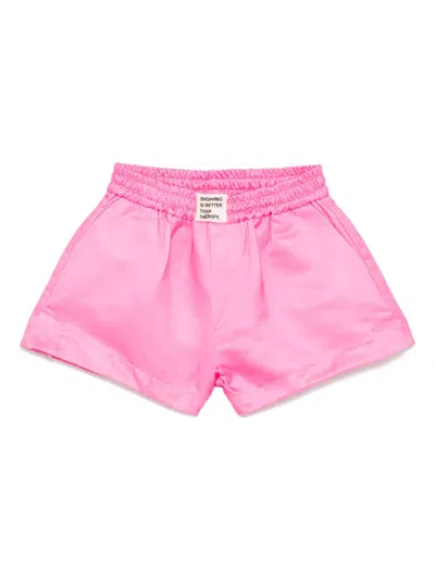 Miss Grant Kids' Satin Shorts In Pink