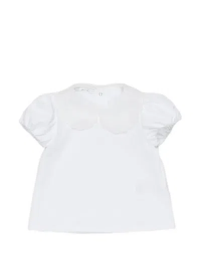 Miss Grant Babies' Scalloped Collar Top In White