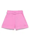 Miss Grant Belted Shorts In Pink