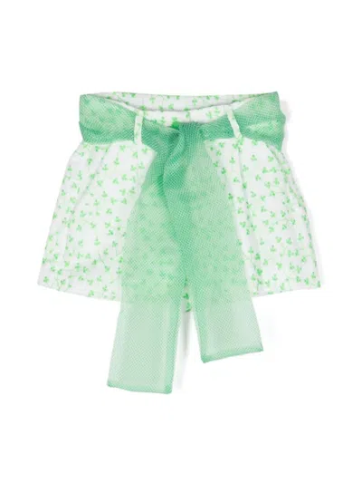 Miss Grant Babies' Shorts Con Ricamo In Green