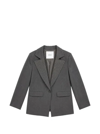 Miss Grant Kids' Single-breasted Blazer In Grey