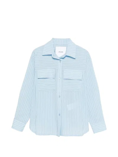 Miss Grant Kids' Striped Shirt In Blue