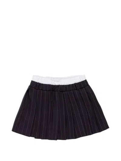 Miss Grant Kids' Striped Skirt In Black