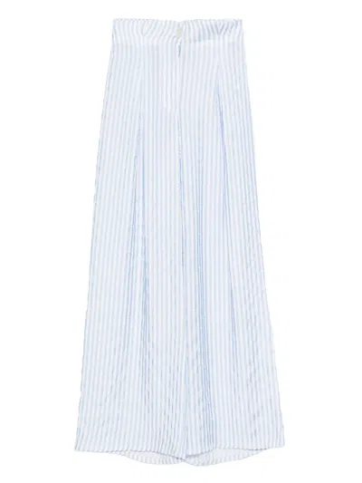 Miss Grant Kids' Striped Trousers In Blue