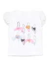Miss Grant Bow-detailed T-shirt In White