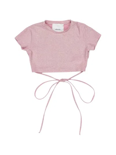 Miss Grant Tie-detail T-shirt In Pink