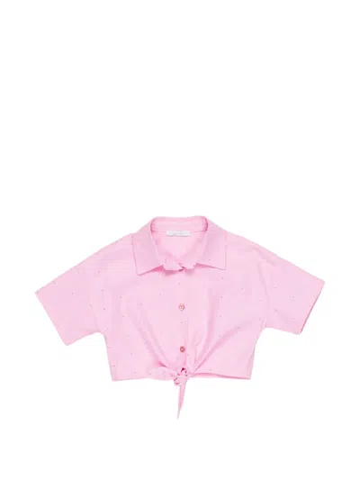 Miss Grant Babies' Tie-detail Top In Pink