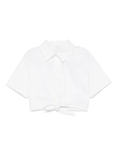 Miss Grant Babies' Tie-waist Shirt In White
