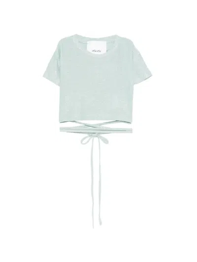 Miss Grant Kids' Tie-waist T-shirt In Green