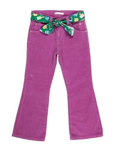 Miss Grant Babies'  Toddler Girl Pants Purple Size 6 Cotton, Elastane