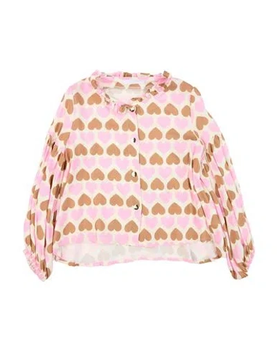 Miss Grant Babies'  Toddler Girl Shirt Cream Size 6 Viscose In Pink
