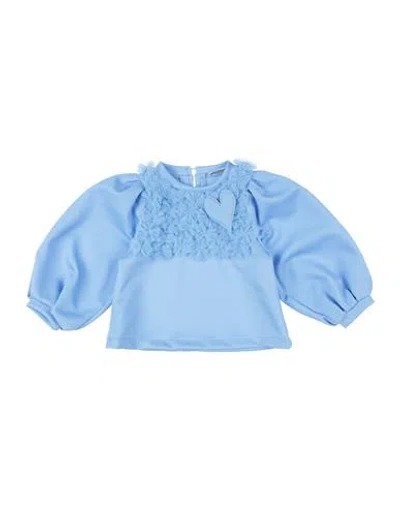Miss Grant Babies'  Toddler Girl Sweatshirt Light Blue Size 6 Polyester, Elastane