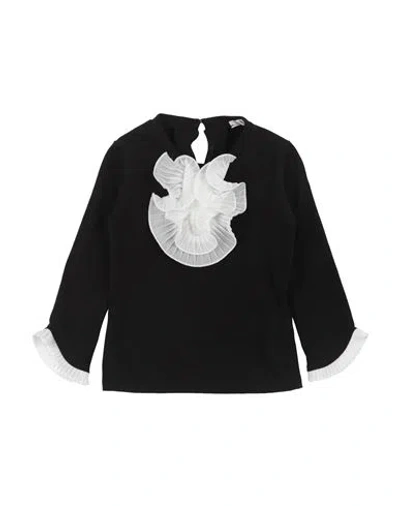 Miss Grant Babies'  Toddler Girl T-shirt Black Size 5 Cotton, Elastane