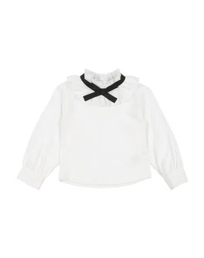Miss Grant Babies'  Toddler Girl T-shirt White Size 5 Cotton, Elastane