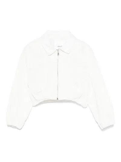 Miss Grant Kids' Zip-front Jacket In White