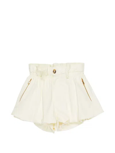 Miss Grant Kids' Zip-pocket Shorts In Neutral