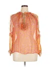Miss June 3/4 Sleeve Blouse In Orange
