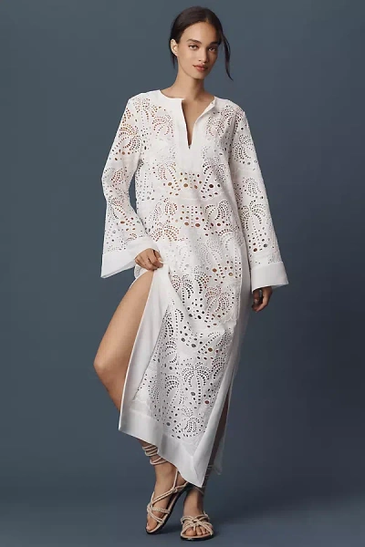 Miss June Amara Long-sleeve Eyelet Kaftan