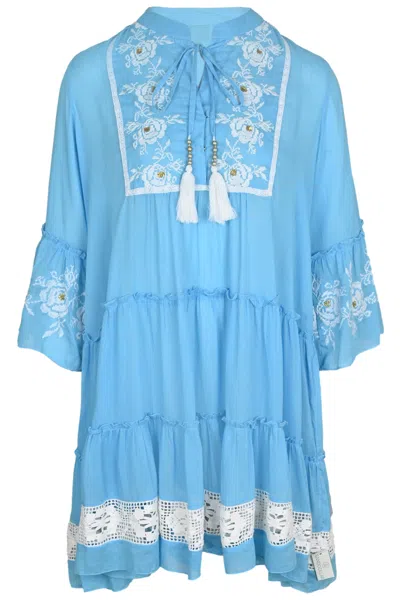 Miss June Cecilia Short Dress Blue