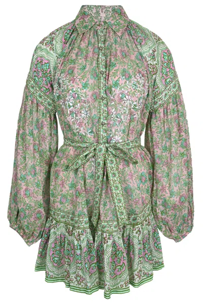 Miss June Dress Carolina Pink Green