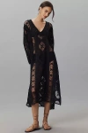Miss June Eden Broderie Long-sleeve V-neck Kaftan
