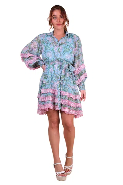 Miss June Fiorella Short Dress In Blue