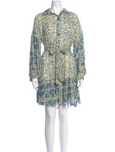 Pre-owned Miss June Floral Print Knee-length Dress