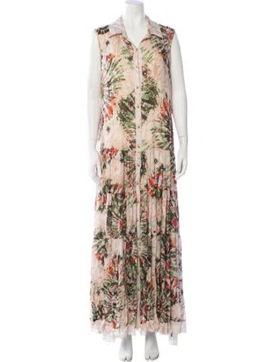 Pre-owned Miss June Floral Print Long Dress In Multicolor