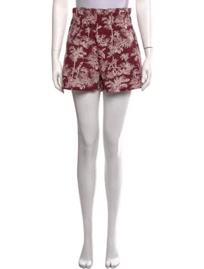 Pre-owned Miss June Floral Print Mini Shorts In Multicolor