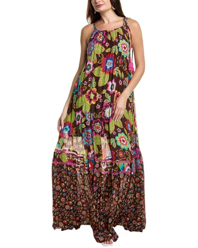 Miss June Halter Maxi Dress In Brown