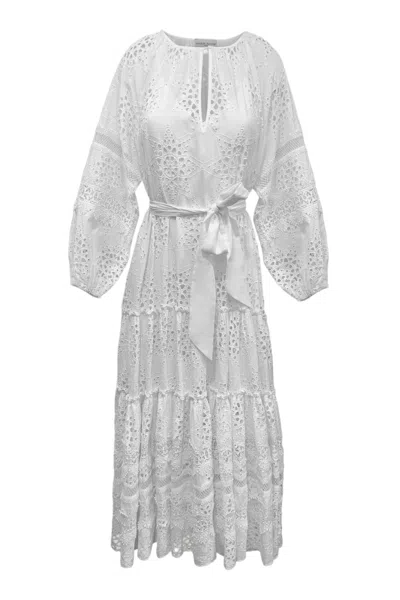 Miss June Hoda Long Dress In White
