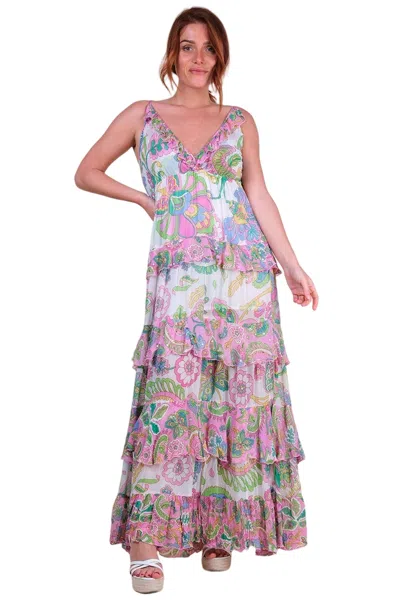 Miss June Ingrid Long Dress In Multi
