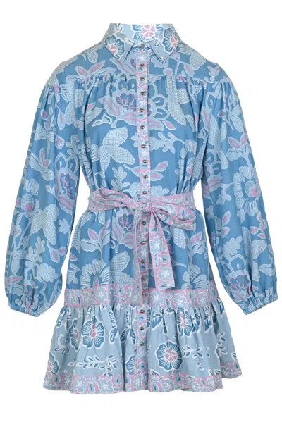 Miss June Juliette Short Dress Light Blue