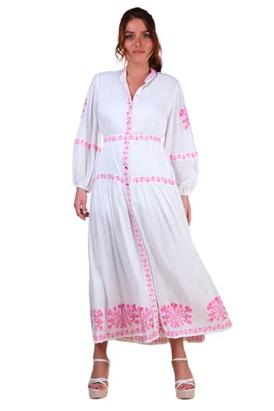 Miss June Katerina Long Dress In White
