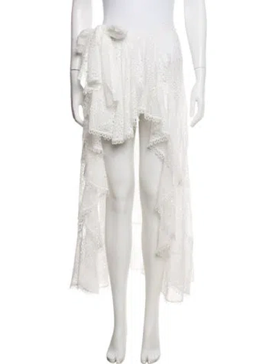 Pre-owned Miss June Lace Pattern Cover-up In White