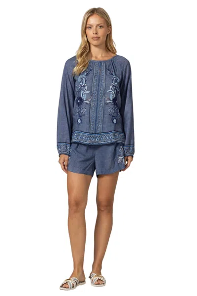 Miss June Alba Playsuit In Blue